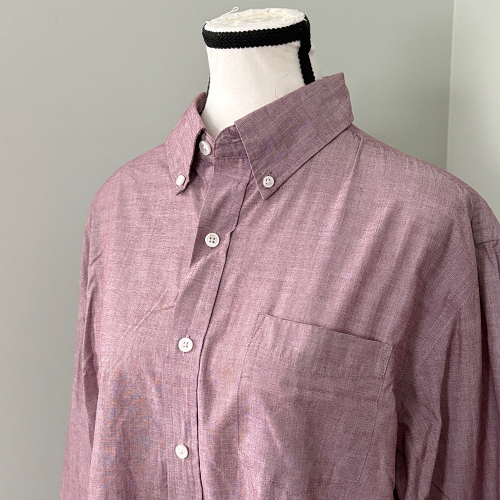 Men's Classic Purple Button-Down Shirt